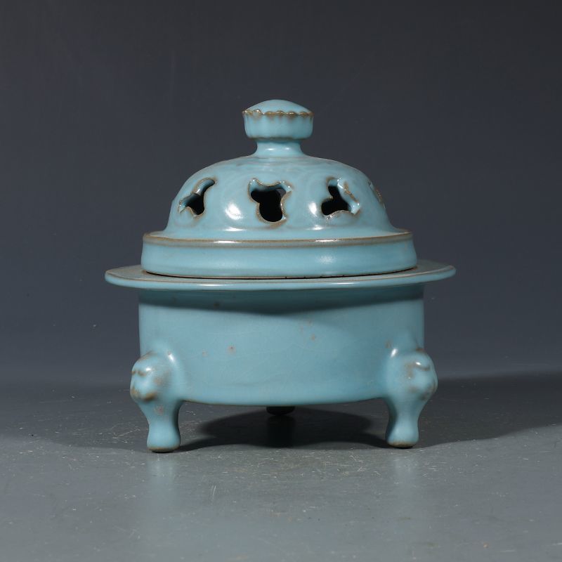 Vintage Collectible Bottles - アンティーク古物コレクション宋廬窯天青釉香炉磁器コレクター向けヴィンテージ装飾ボトルジャー