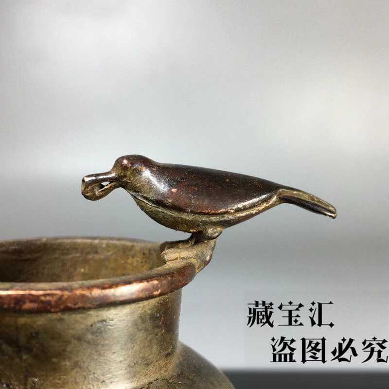 ヴィンテージコレクションブロンズカラス飲料水小瓶鳥ボトルクリ - Vintage Collectible Bottles のレビューと価格